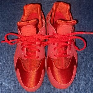 Ruby Red Nike huarache Sneakers